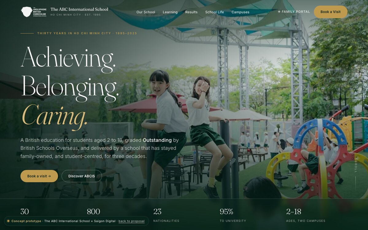 Homepage prototype